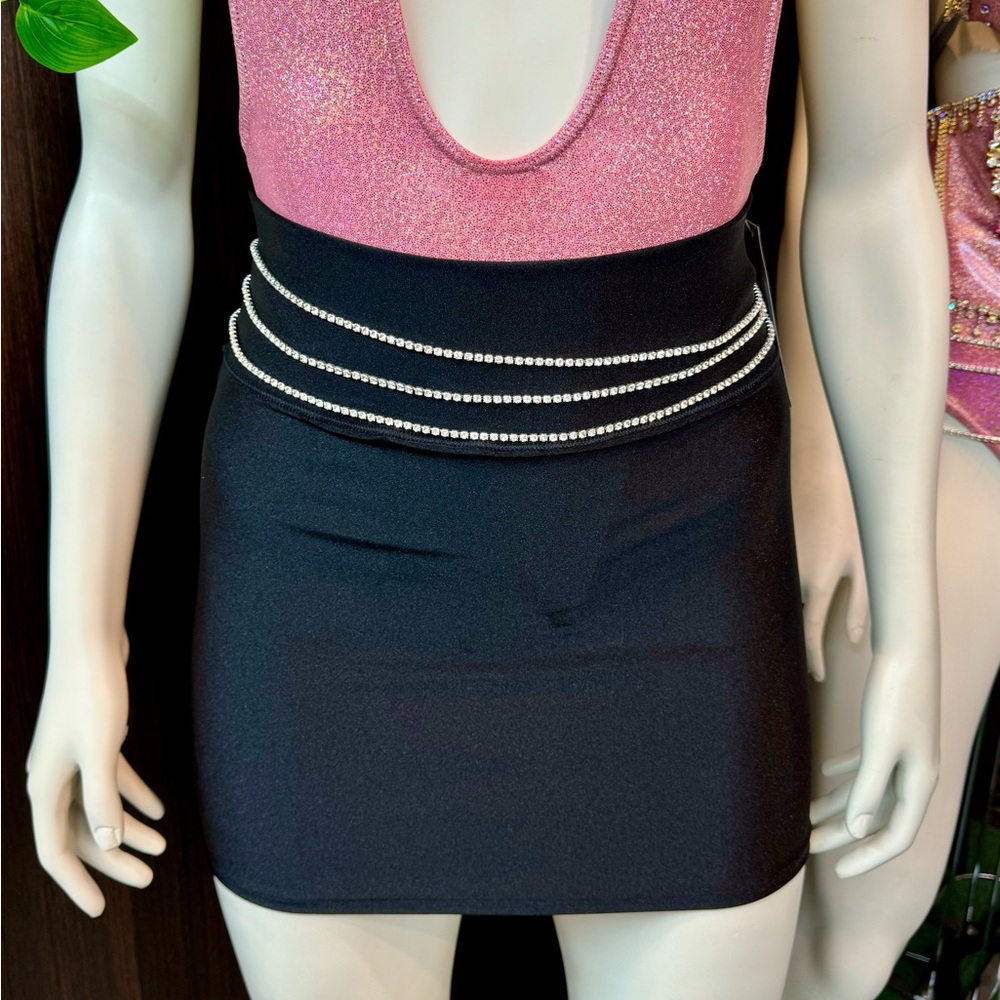 Black mini skirt